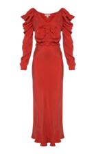 Moda Operandi Matriel Drape-detailed Brushed Twill Midi Dress