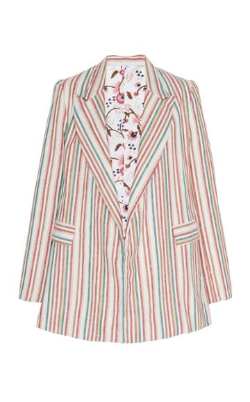 Moda Operandi Alix Of Bohemia Georgina Striped Cotton-linen Blazer Size: Xs