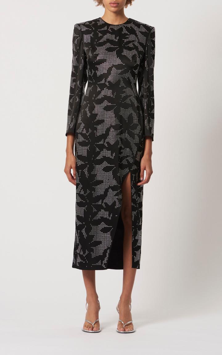 Moda Operandi David Koma Floral Crystal-embellished Midi Dress