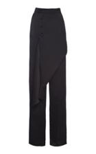 Matriel Satin Asymmetrical Layer Pants
