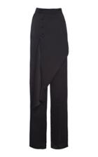 Matriel Satin Asymmetrical Layer Pants