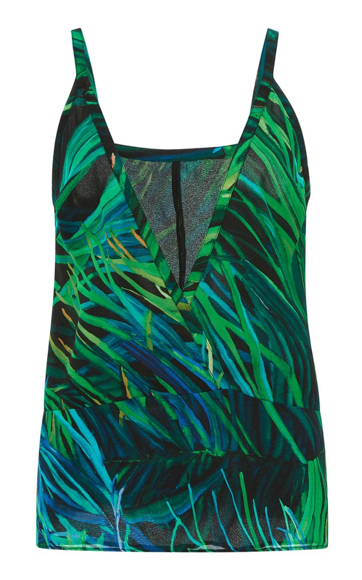 Elie Saab Printed V Neck Top