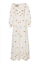 Agua By Agua Bendita Curuba Embroidered Linen Dress