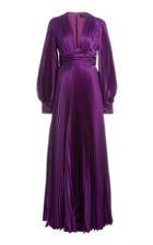 Moda Operandi Andrew Gn Belted Plisse Gown