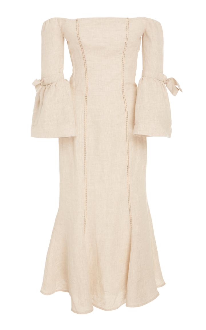 Andres Otalora Ferrer Linen Midi Dress