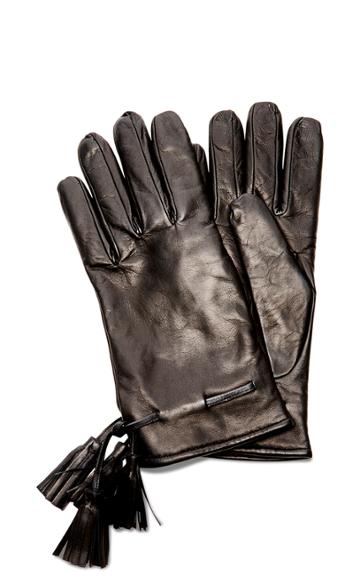 Imoni Navy Mysterioso Nappa Leather Gloves With Tassels