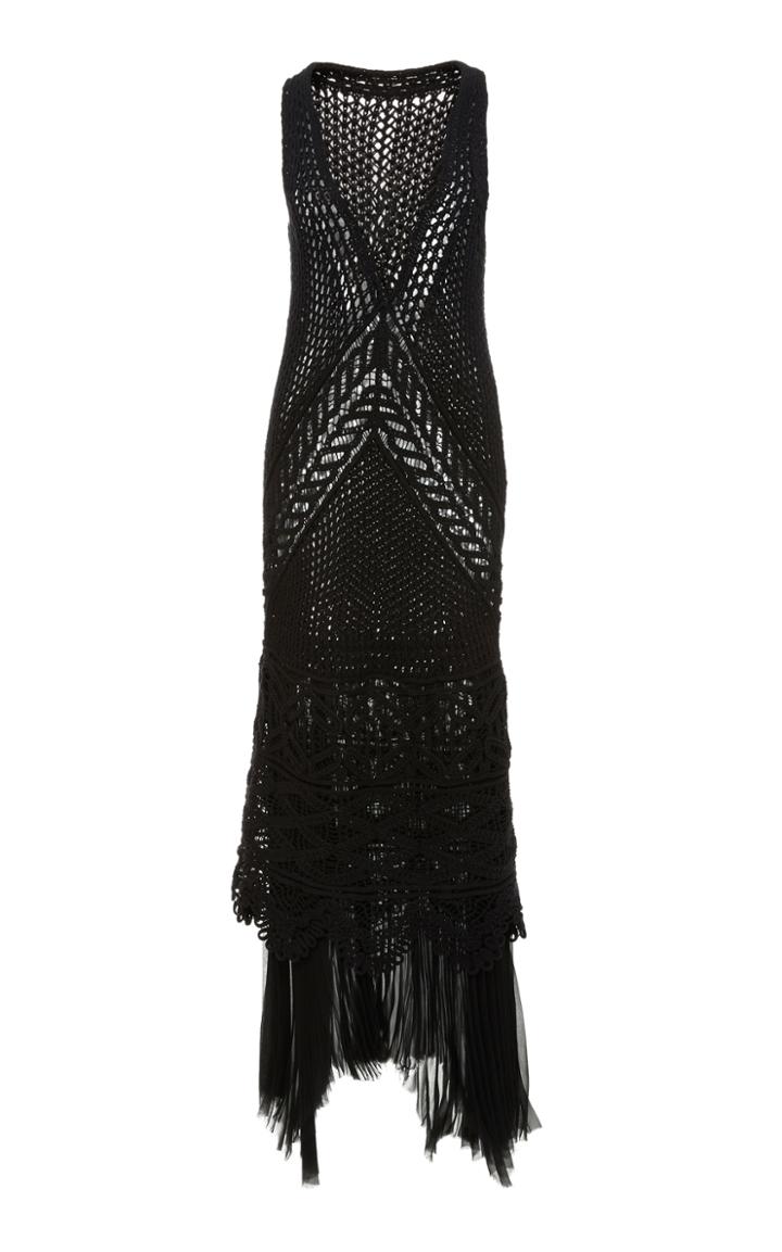 Jonathan Simkhai Macram Knit Lace Up Dress