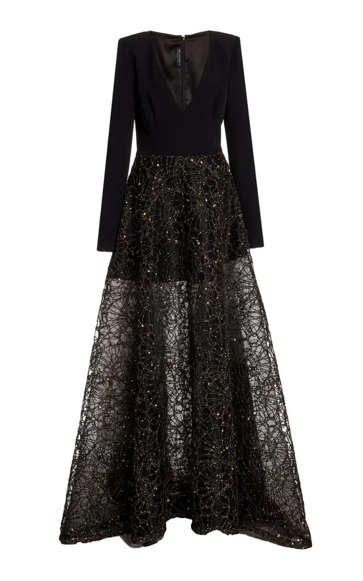 Moda Operandi Burnett New York Embroidered Gown Mbroidered Skirt Gown