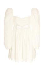 Markarian Borromeo Bow-embellished Lace Mini Dress