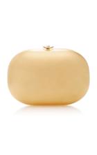 Jeffrey Levinson Elina Satin Matte 18k Gold Clutch