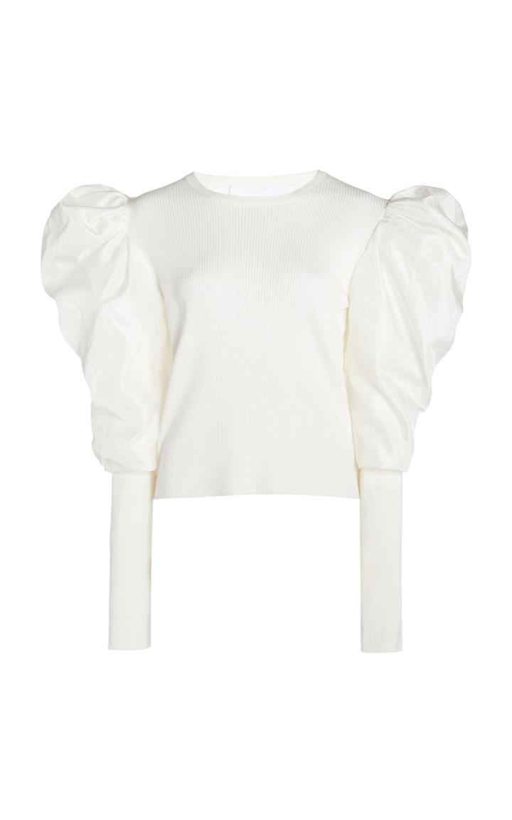 Moda Operandi Costarellos Maura Moir-detailed Ribbed-knit Top