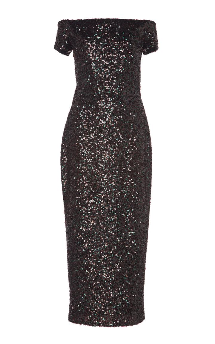 Martin Grant Off-the-shoulder Sequin Sheath Dress