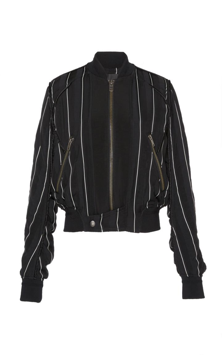 Haider Ackermann Striped Bomber Jacket