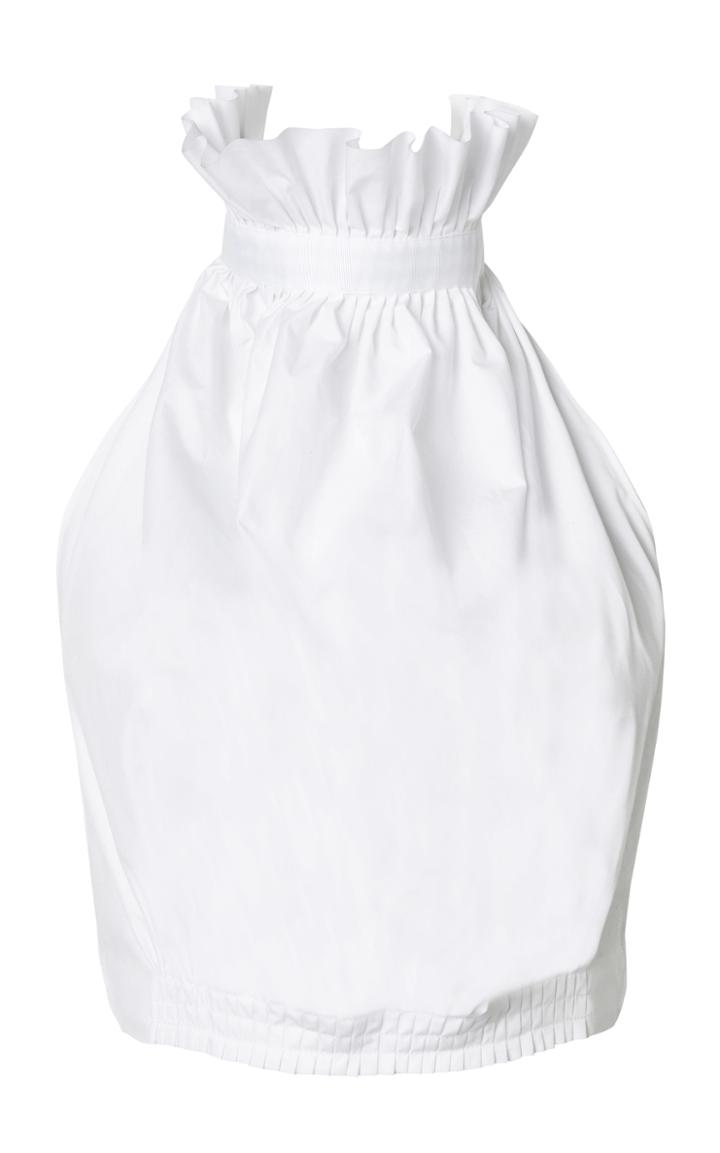 White Story Harriet Reversible Ruffle Cropped Top