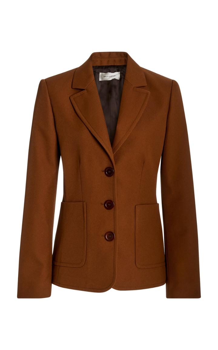 Wales Bonner Lion Shrunken Crepe Blazer