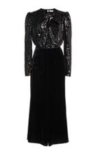 Racil Liza Embroidered Velvet Dress