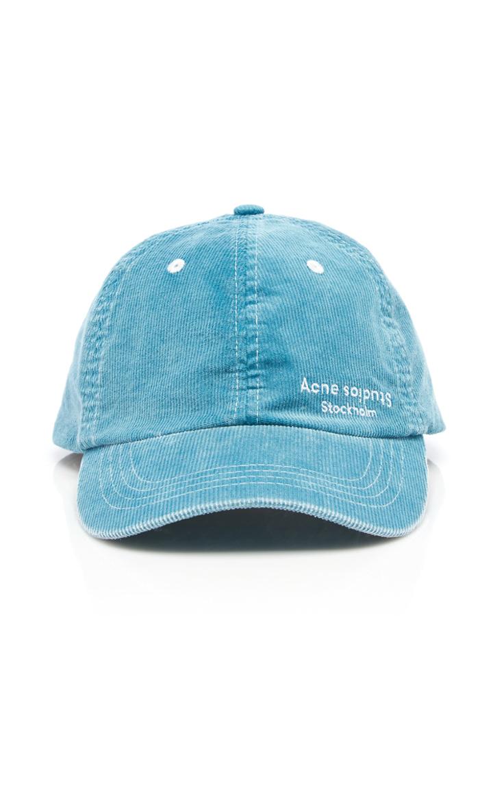 Acne Studios Carliy Logo-embroidered Corduroy Hat