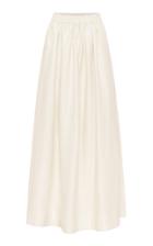 Matteau Gathered Linen-cotton Skirt