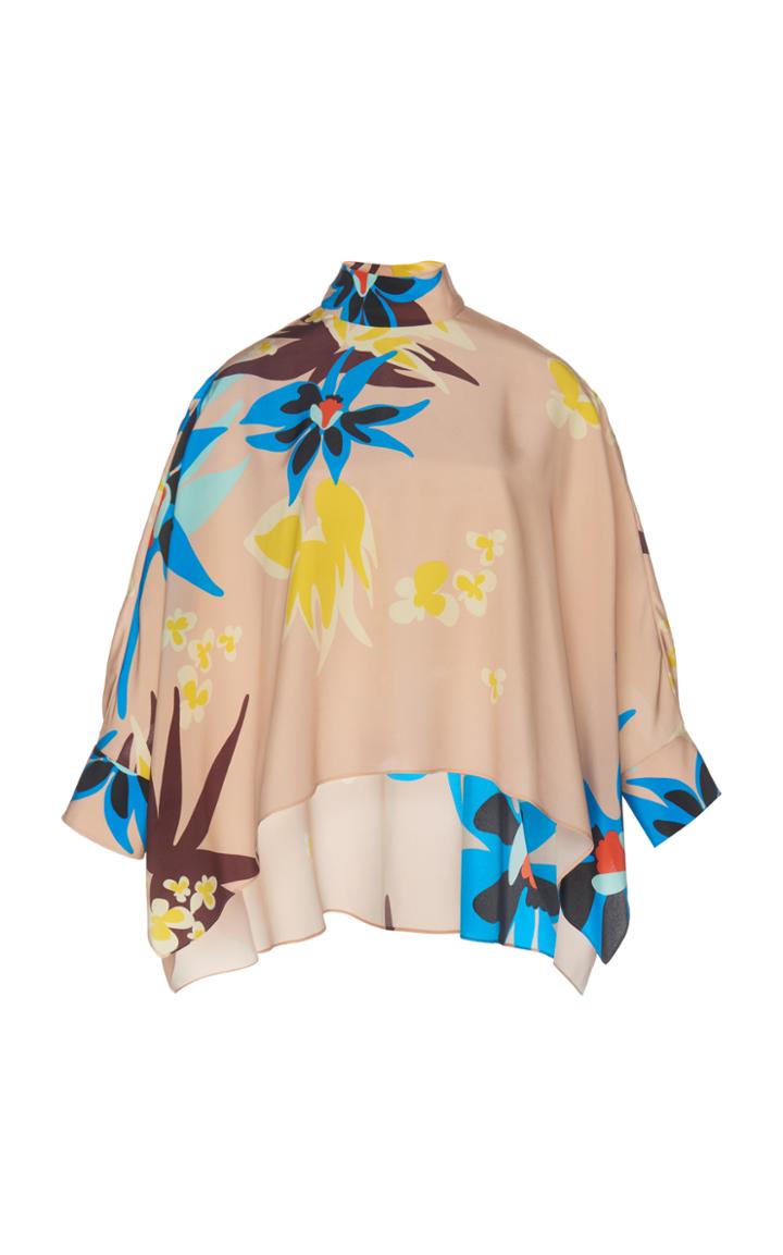 Delpozo Printed Poncho Shirt