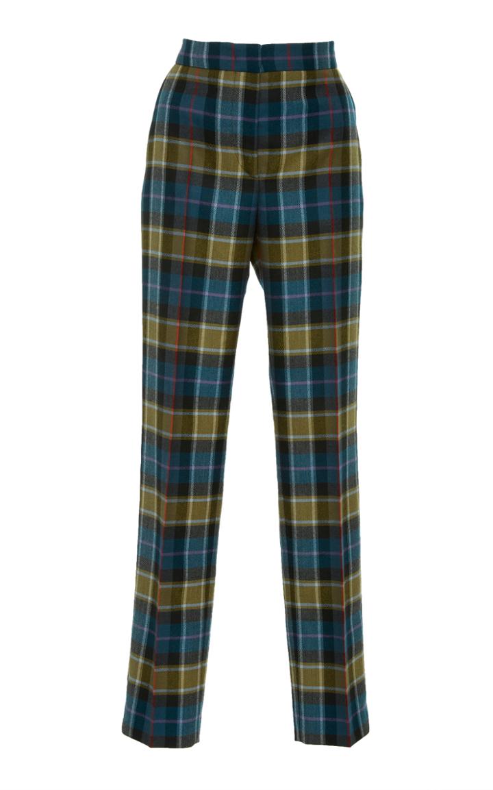 Alberta Ferretti Plaid Trouser