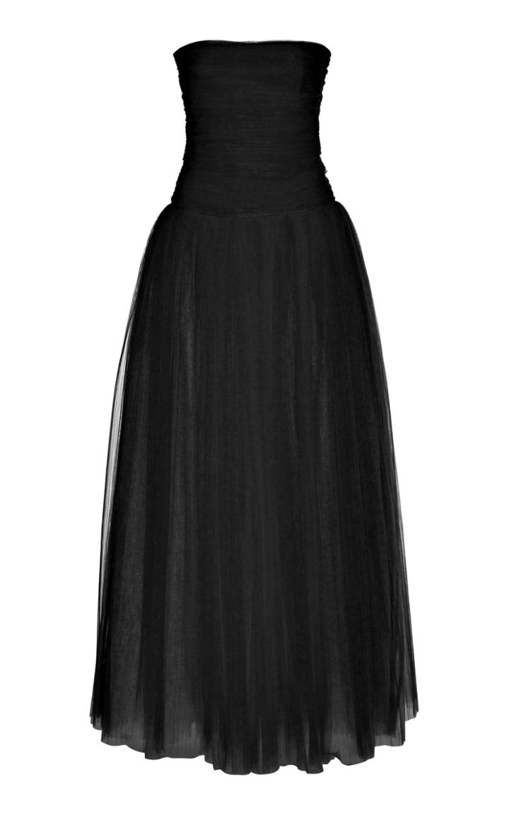 Khaite Fran Strapless Tulle Dress