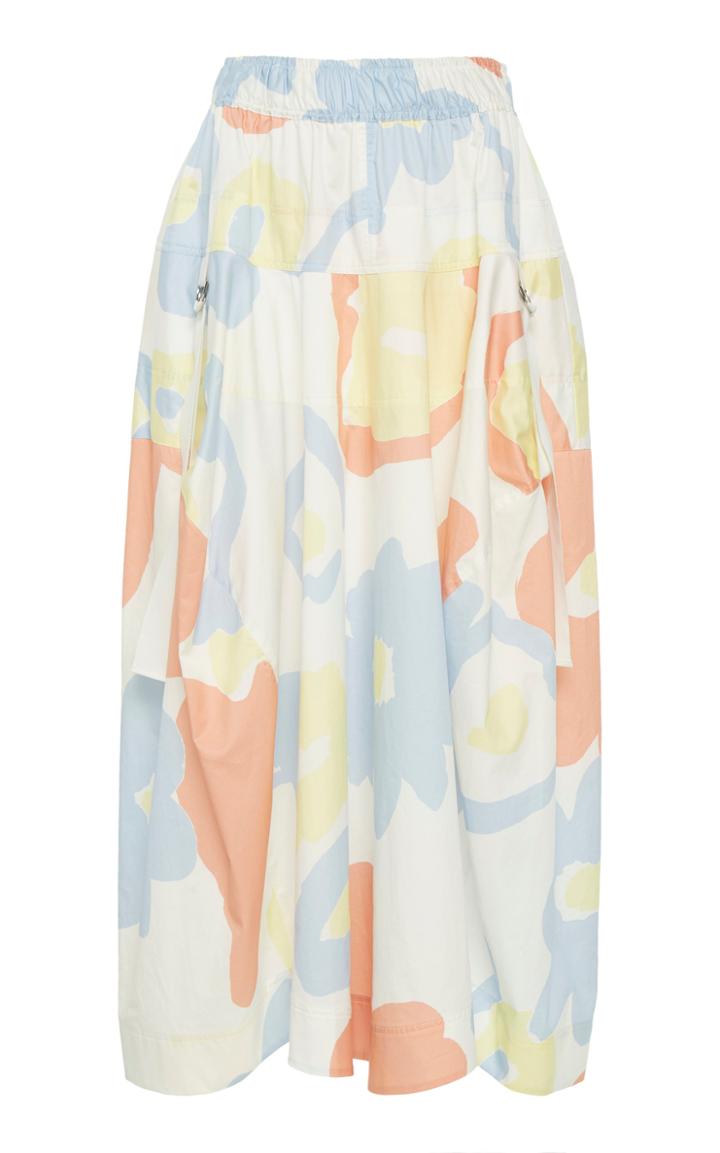 Lee Mathews Jeanie Floral-print Cotton-poplin Midi Skirt