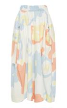 Lee Mathews Jeanie Floral-print Cotton-poplin Midi Skirt