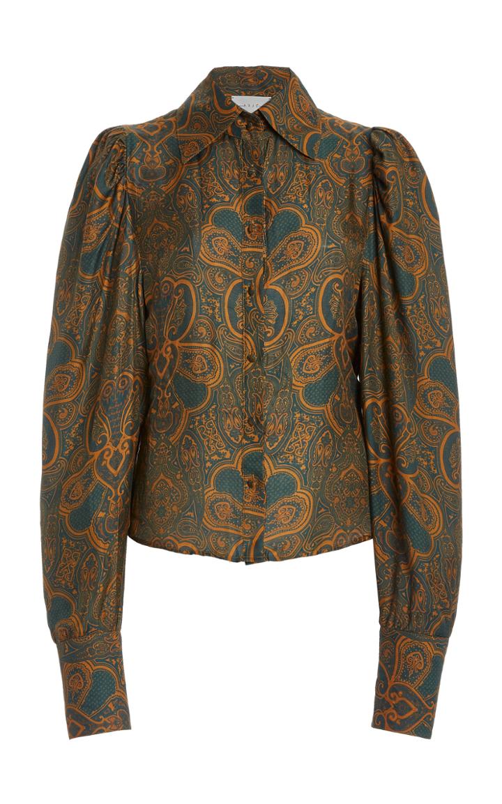 Moda Operandi Arj Noa Puff Shoulder Print Shirt