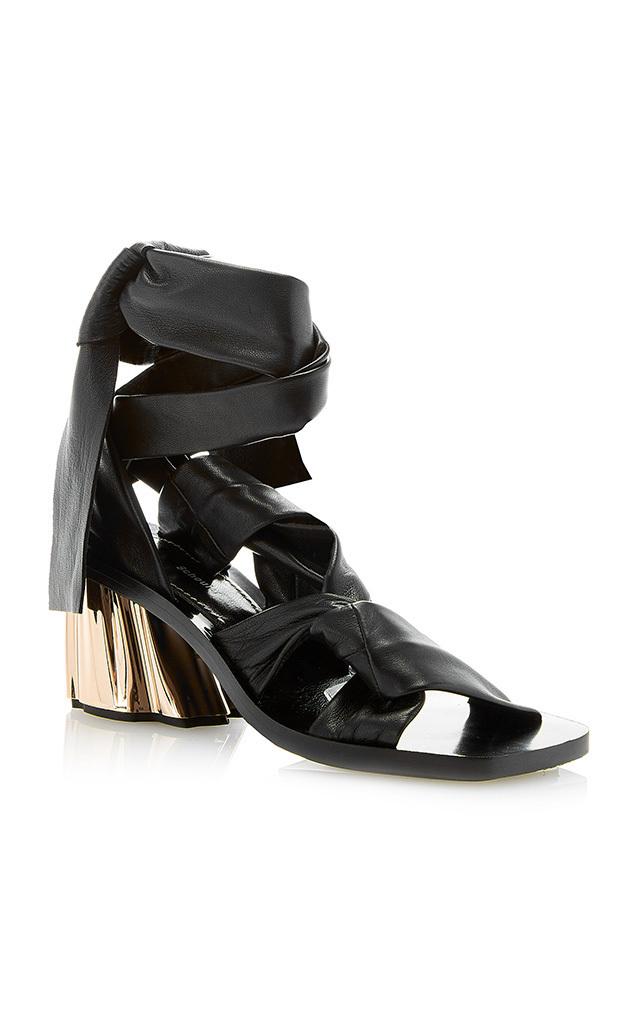 Proenza Schouler Caldes Leather Wrap Sandals