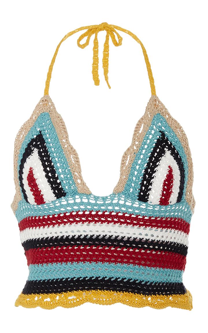 Red Valentino Multicolored Crochet Top