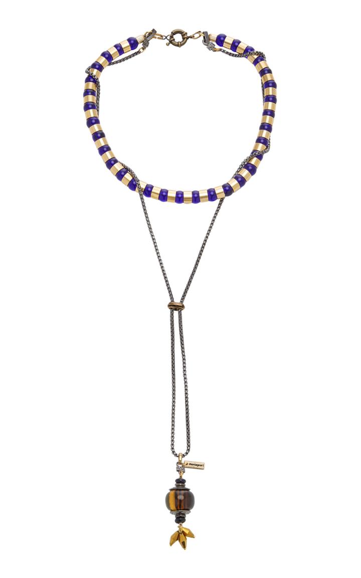 Montageart Metal Tube Chain Necklace