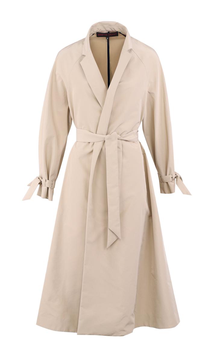 Moda Operandi Martin Grant Poplin Midi Wrap Trench Dress