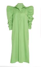 Silvia Tcherassi Tokio Statement Shoulder Cotton-blend Dress