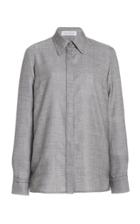 Moda Operandi Gabriela Hearst Cruz Collared Wool Shirt