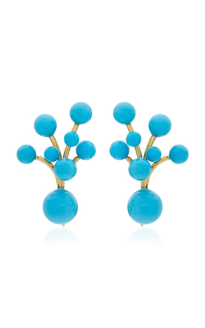 Sorab & Roshi Berry 18k Gold And Turquoise Earrings