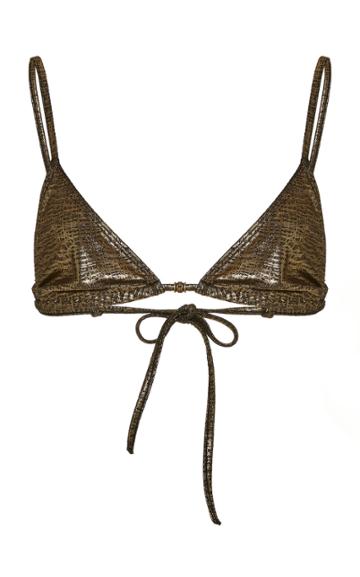 Marie France Van Damme Metallic Bikini Set Size: 0