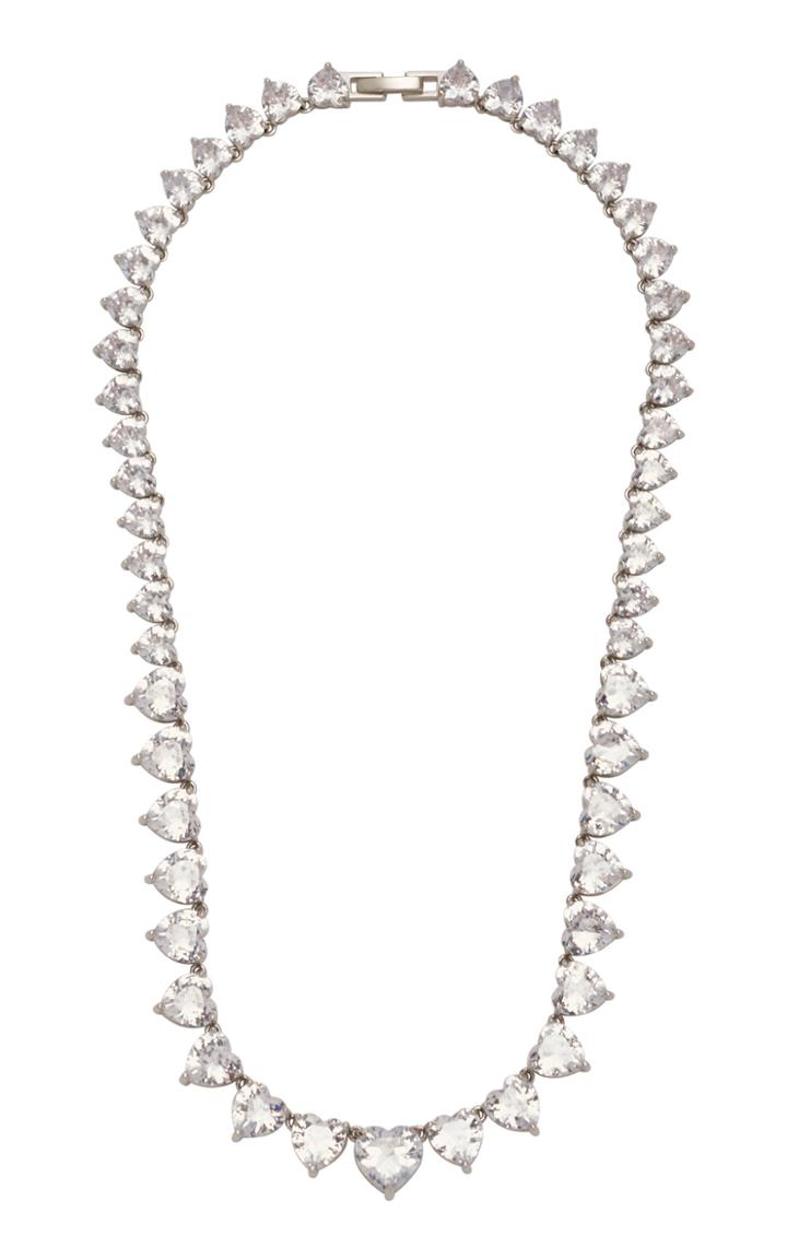 Fallon Monarch Silver-tone And Crystal Necklace
