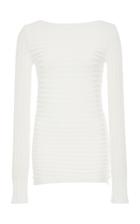 Pepa Pombo Long Sleeve Rib Knit Blouse