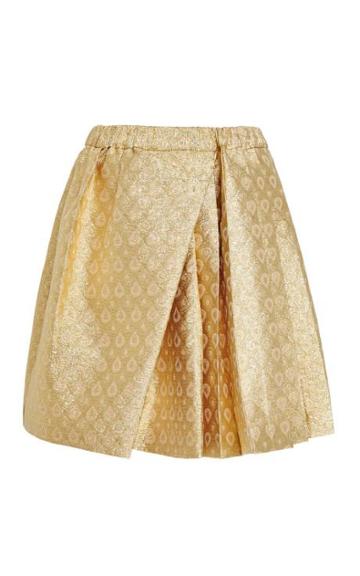 No. 21  Speranza Skirt In Gold Brocade Gold