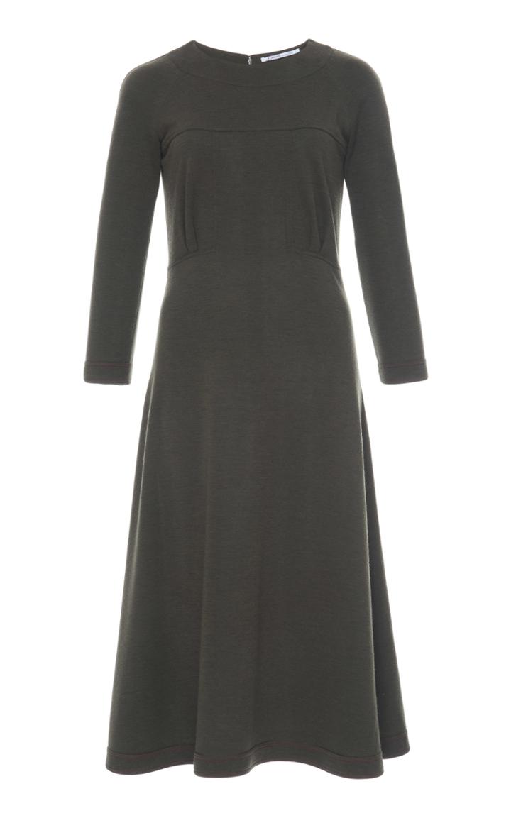 Agnona Top Stitch Detail Midi Dress