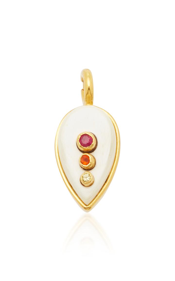 Ashley Pittman Light Horn And Stone Linear Randalyn Pendant