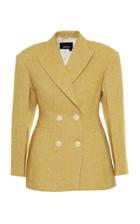Moda Operandi Anouki Double Breasted Slim Waisted Tweed Blazer