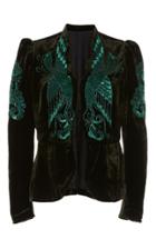 Anna Sui Phoenix Beaded Velvet Jacket