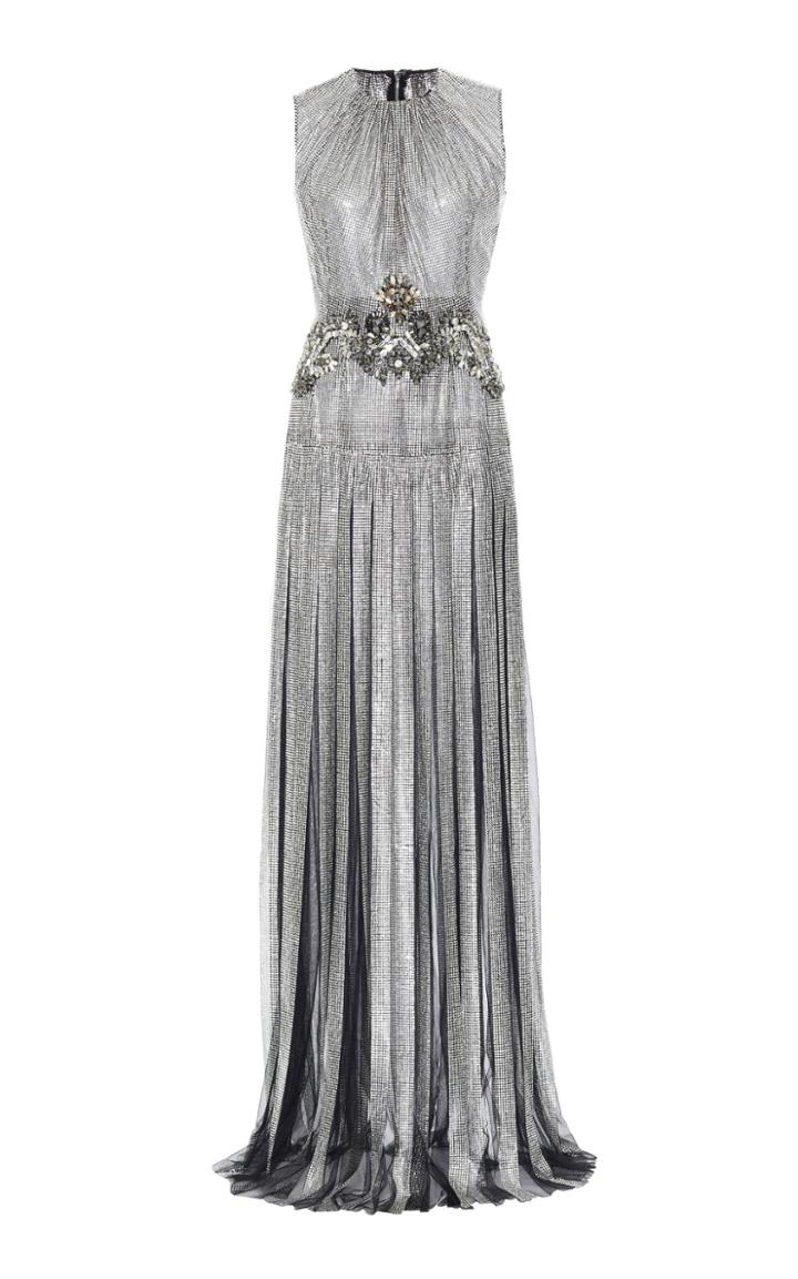 Dolce & Gabbana Embellished Fringe Hem Gown