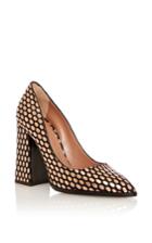 Pollini Copper Lam Pop Printed Calf Geometric Pumps