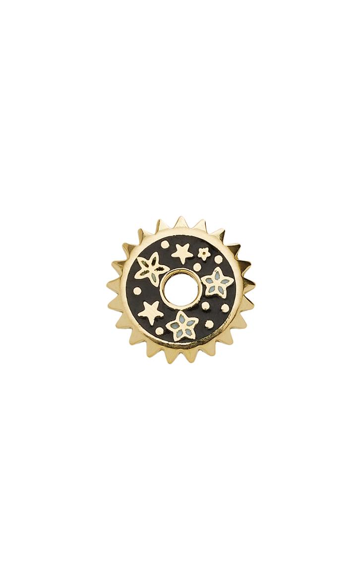 Foundrae Dark Blossoms Enamel Disk Pendant