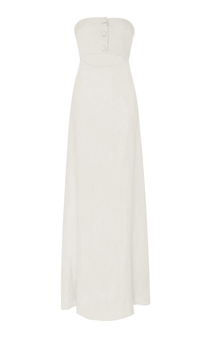 Adriana Degreas Strapless Long Botton Dress