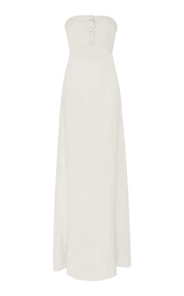 Adriana Degreas Strapless Long Botton Dress