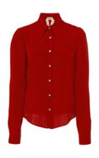N 21 N&deg;21 Flou Crystal-button Collared Shirt