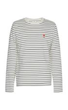 Ami Striped Cotton-jersey T-shirt Size: S